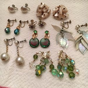 Bundle of VINTAGE Clip On Earrings
